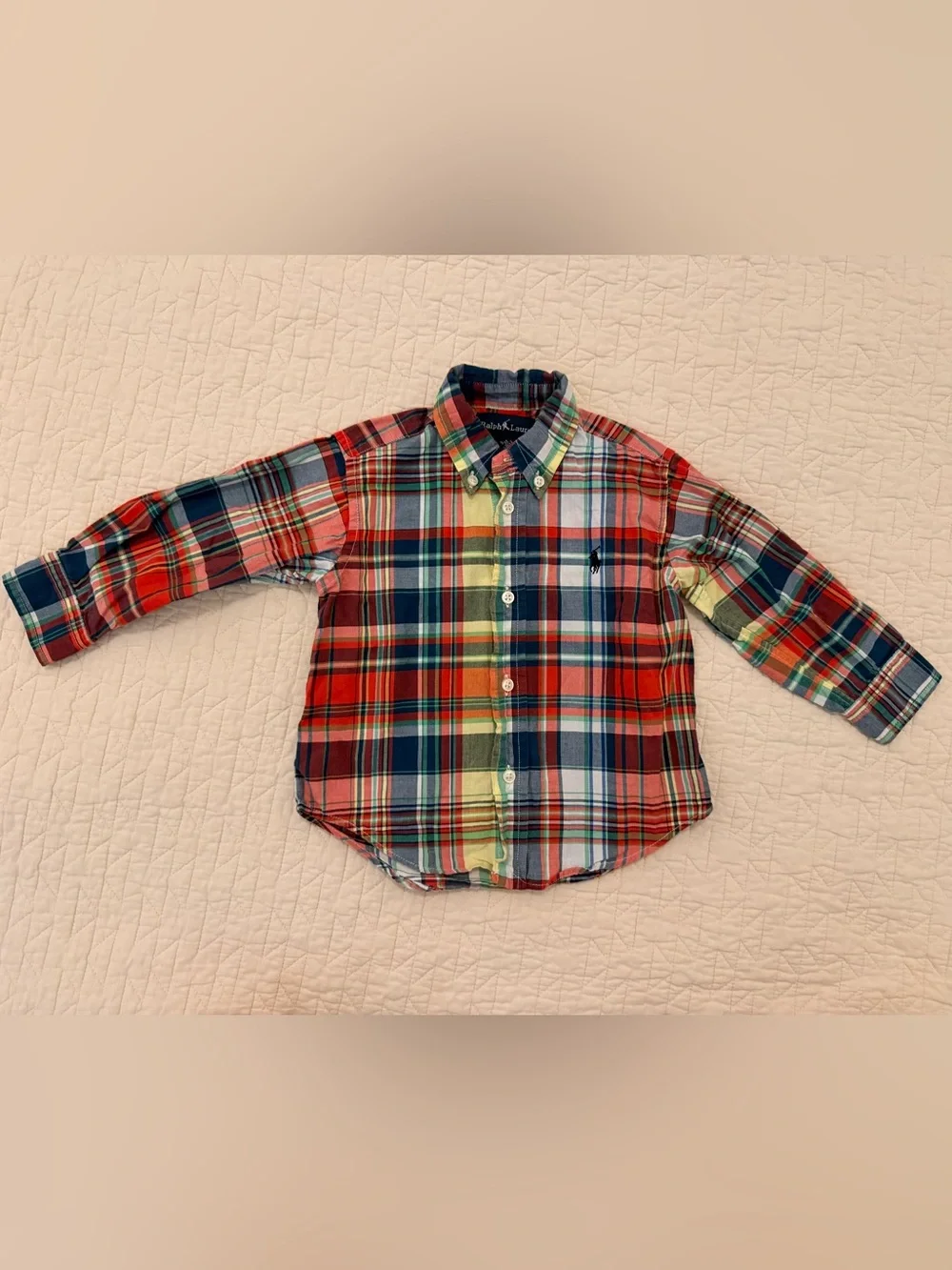 Ralph Lauren Boys Multicolor Plaid Button-Down Shirt